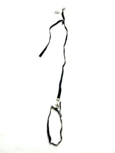 Trim - smycz groomerska z regulacją długości, dla małych i średnich psów, czarna, szer. 1,5 cm, dł. 95 cm