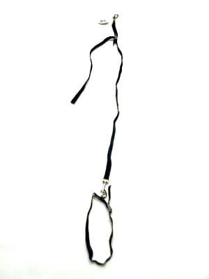 Trim - smycz groomerska z regulacją długości, dla małych i średnich psów, czarna, szer. 1,5 cm, dł. 95 cm