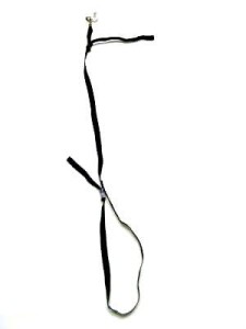 Trim - smycz groomerska z regulacją długości pod brzuch, dla małych i średnich psów, czarna, szer. 1,5 cm