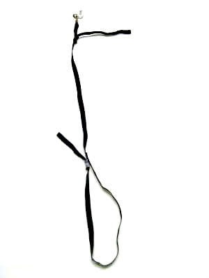 Trim - smycz groomerska z regulacją długości pod brzuch, dla małych i średnich psów, czarna, szer. 1,5 cm