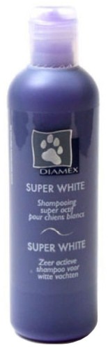 Diamex - Super White Shampoo - szampon do białej, jasnej i srebrnej sierści, 250 ml