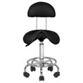 Hocker groomerski 6001 rodeo z oparciem, czarny