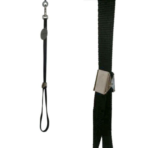 Trim - smycz groomerska nylonowa - czarna, szer. 10 mm, dł. 45 cm