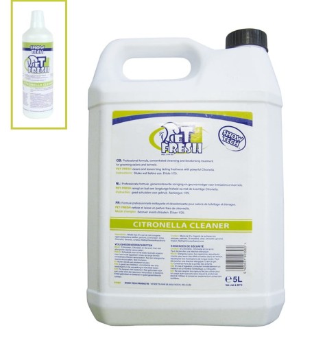 Show Tech - Pet Fresh Citronella Cleaner - preparat do czyszczenia i odświeżania powierzchni w salonach, 5l