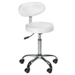 Hocker groomerski z oparciem BD-9934 - biały