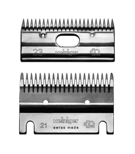 Heiniger - 21/23 - komplet ostrzy dla koni, bydła, do brudnej sierści, wysokość strzyżenia 2-4 mm