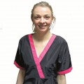 Groom Professional - Matera - bluza groomerska czarna z różowym wykończeniem
