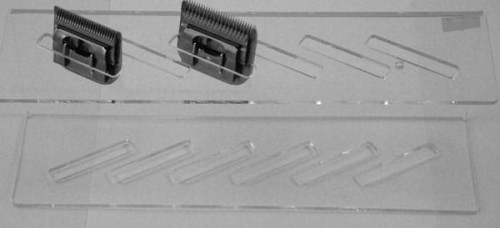 Półka na ostrza, dwupoziomowa - bezbarwna