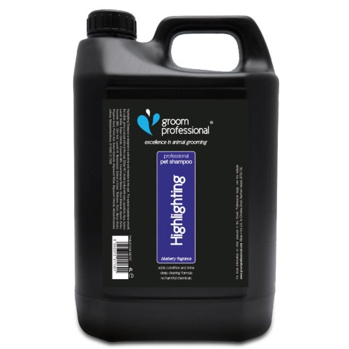Groom Professional -  Highlighting Blueberry Shampoo - szampon jagodowy do każdego rodzaju sierści, 4 l